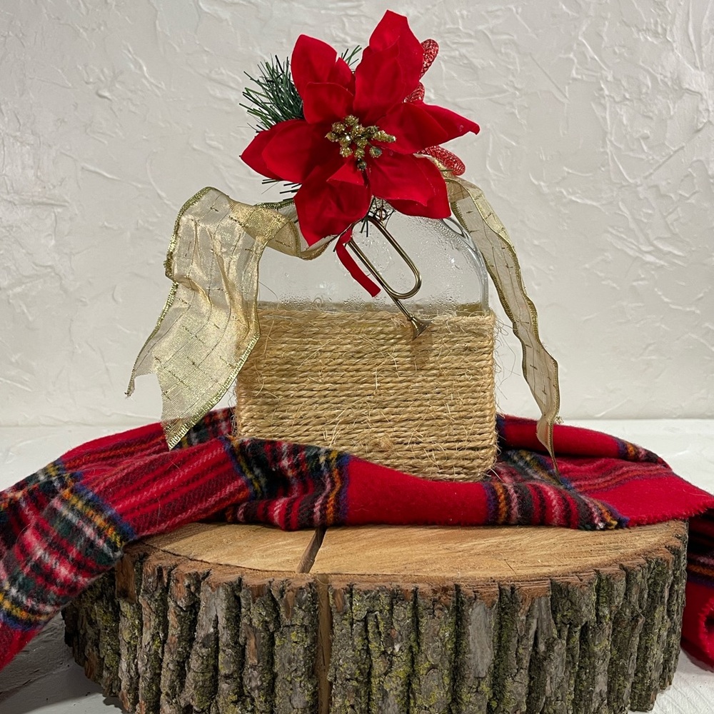* Limited Edition  Poinsettia Holiday Decorative Bottle